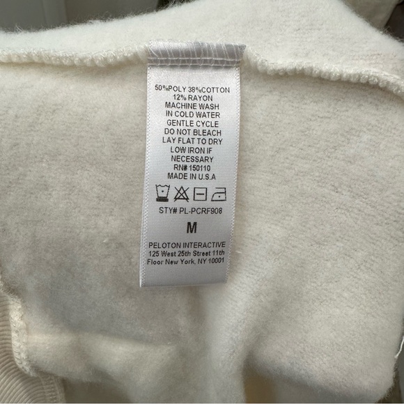 NWT Peloton Women's Cream Sweatshirt with Pink Detail - Picture 7 of 7